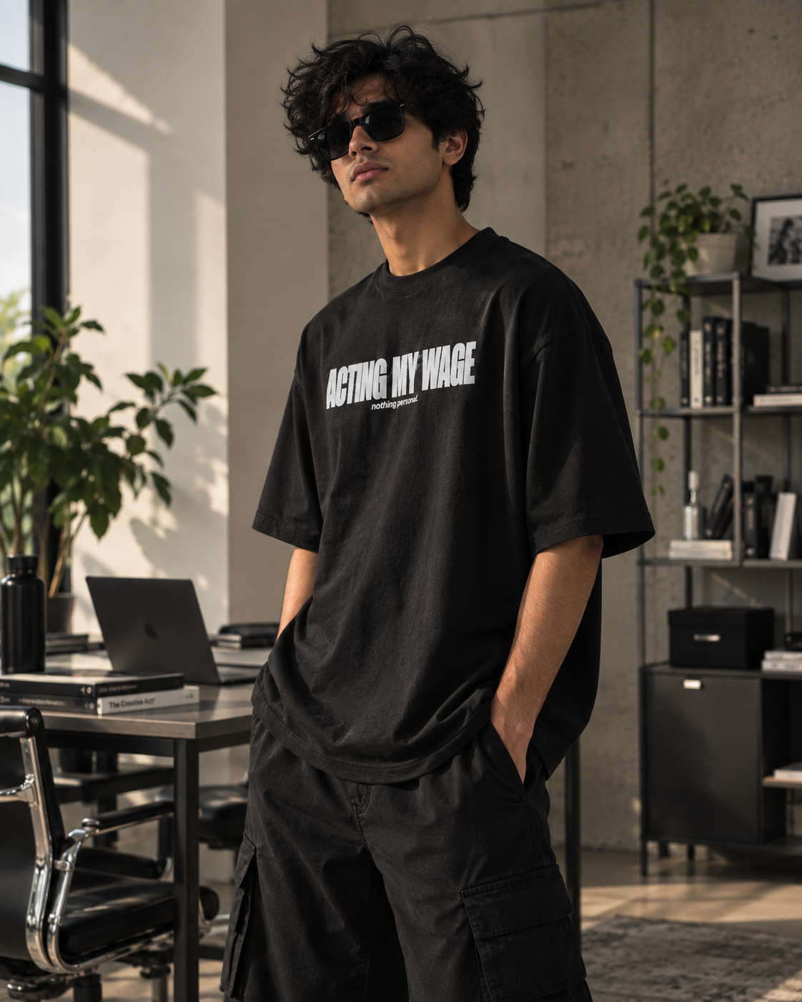 ACTING MY WAGE - Oversized T-Shirt